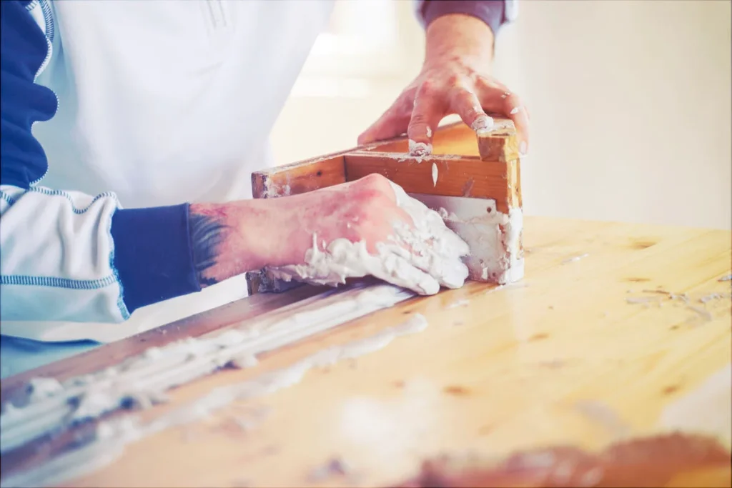 Aufnahme einer Stukkatur