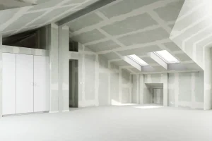 Aufnahme eines Trockenbaus für Brandschutz