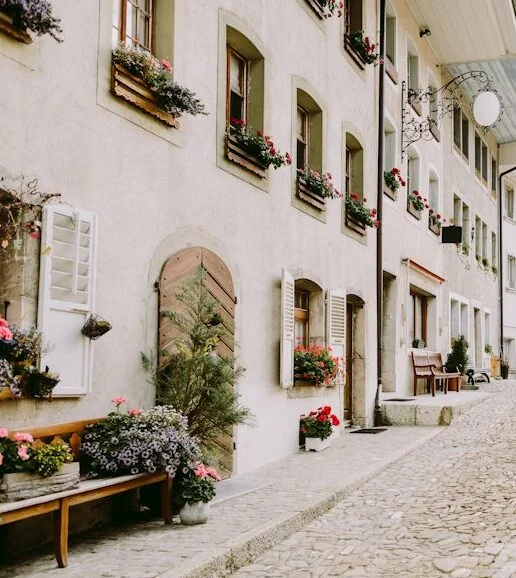 Altbau in dem Risse saniert wurden