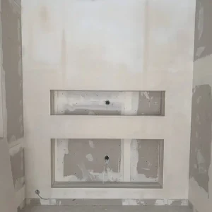 Verspachtelter Trockenbau