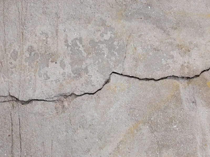 Riss in einer Beton-Bodenplatte